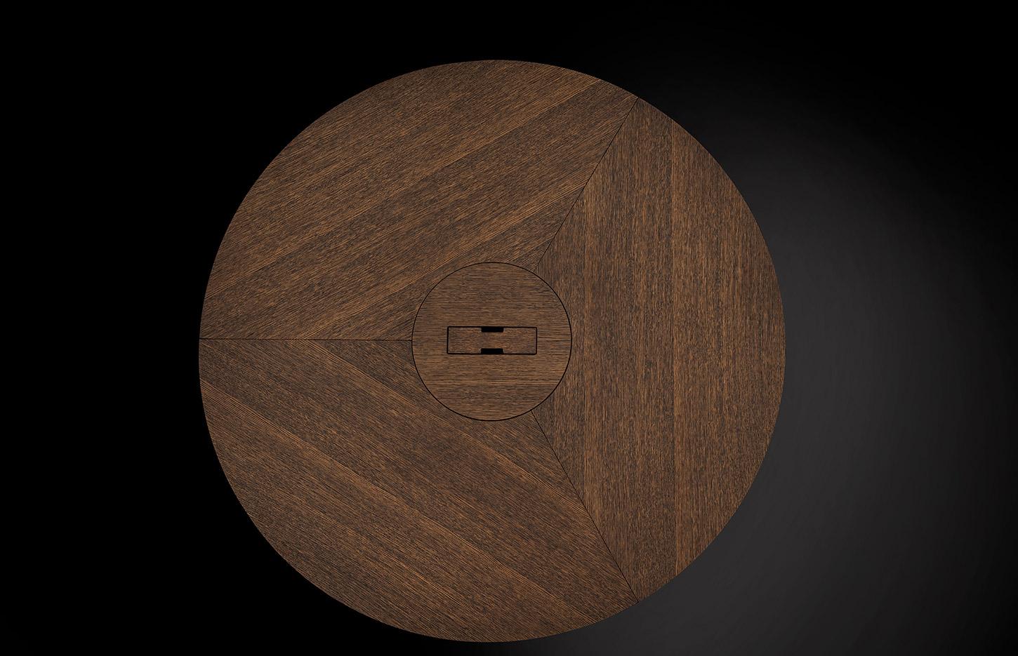 Table de réunion ronde plateau bois et pied métal, gamme Vettore round - France Bureau